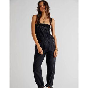 Free People Ziggy Denim Overalls (Black, size small)